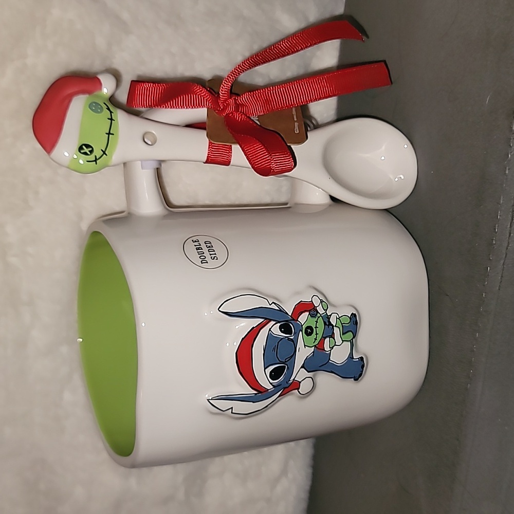 Rae Dunn- Stitch Christmas Mug with Spoon